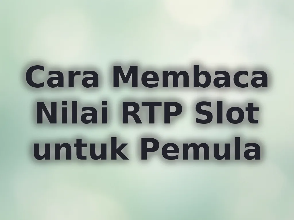 Cara Membaca Nilai RTP Slot untuk Pemula